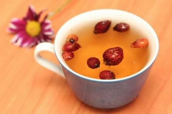 During the period of acute gastritis, rosehip decoction is introduced into the diet
